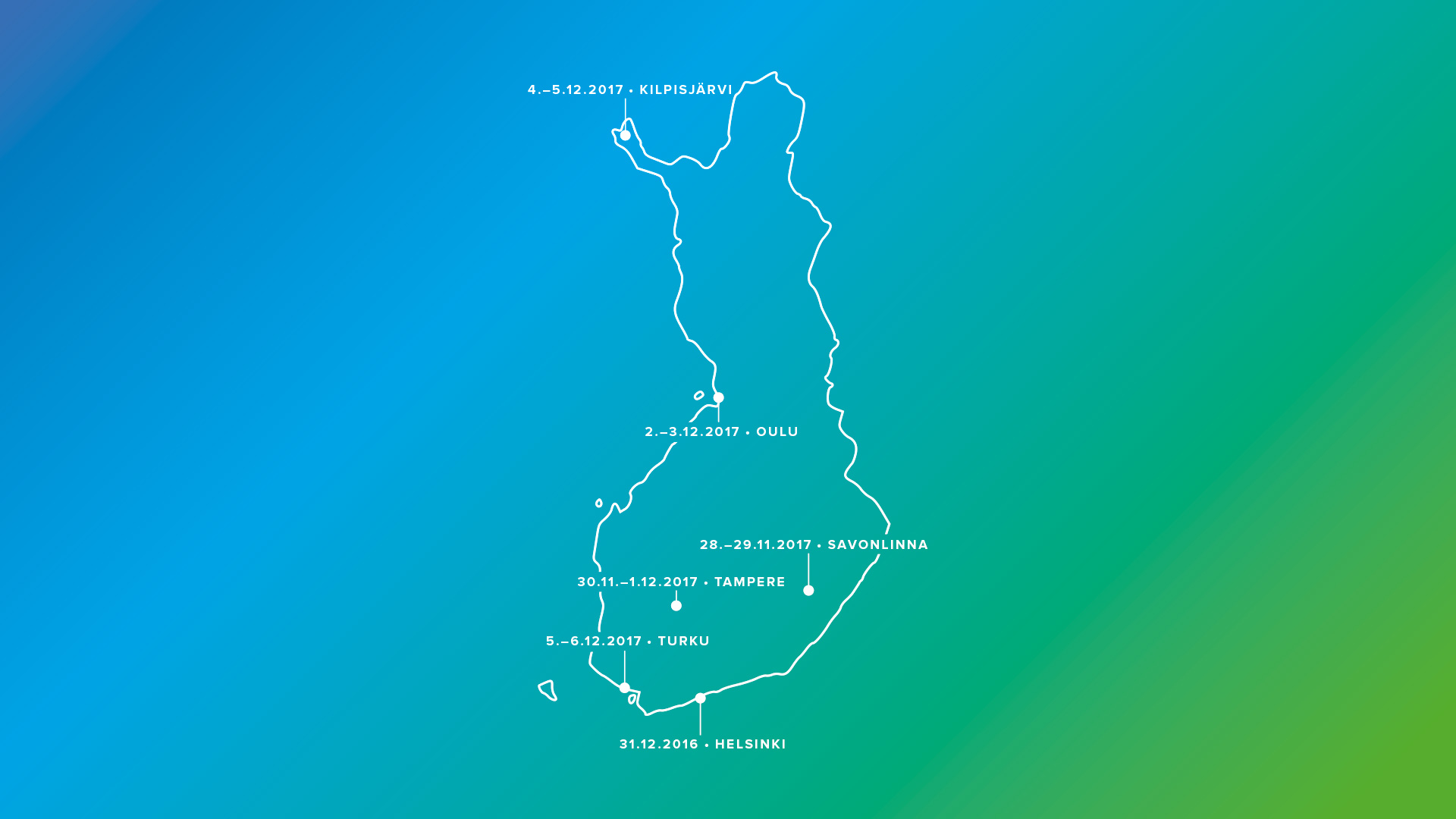 Luminous Finland 100 -kartta